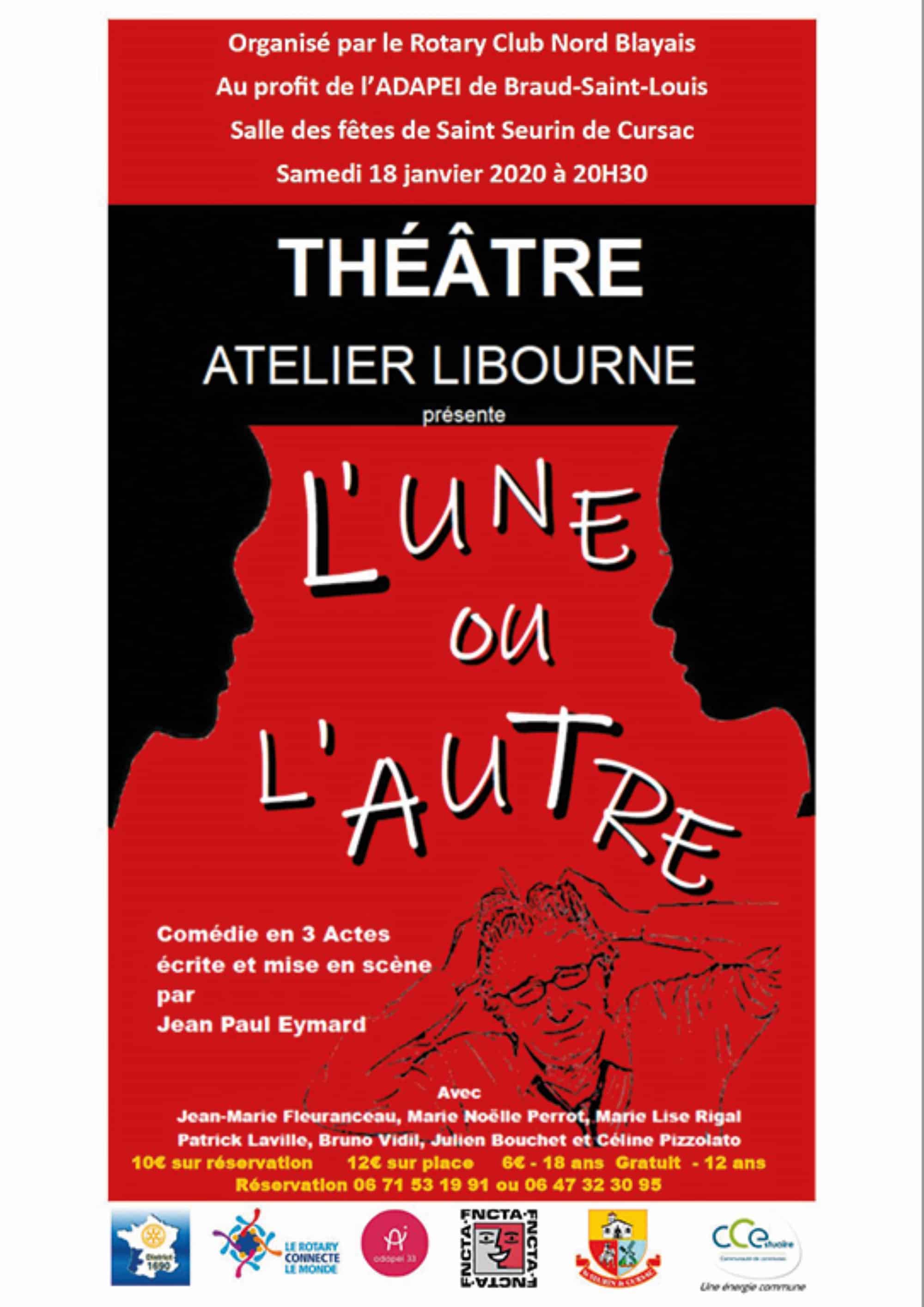 Soirée théâtre – “L’une ou l’autre”