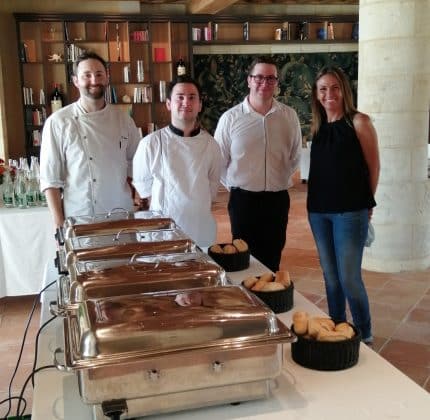 Le restaurant Le Haut-Mexant réalise une prestation au Château-Figeac à Saint-Émilion