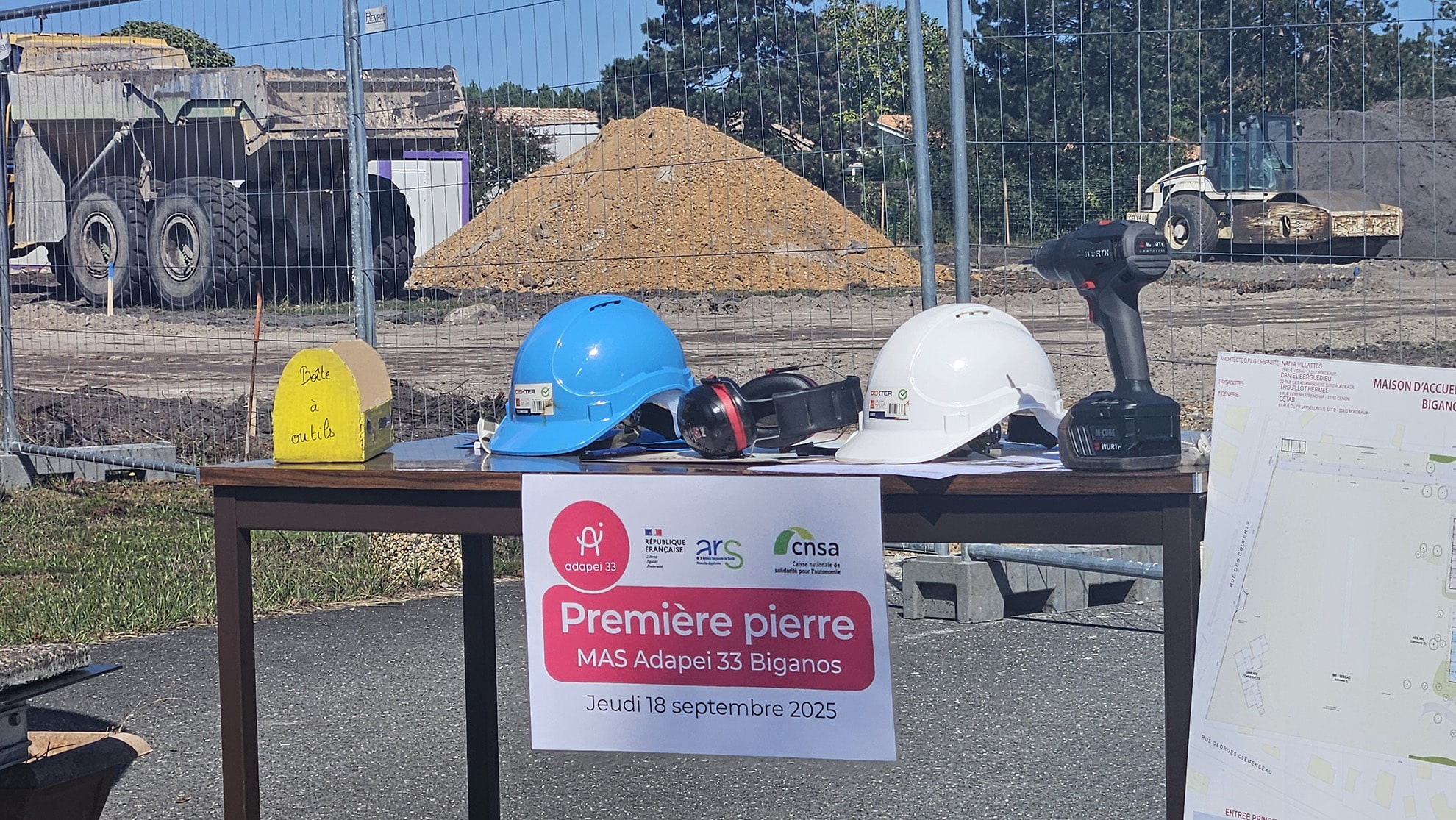 Une première pierre très attendue à la MAS de Biganos